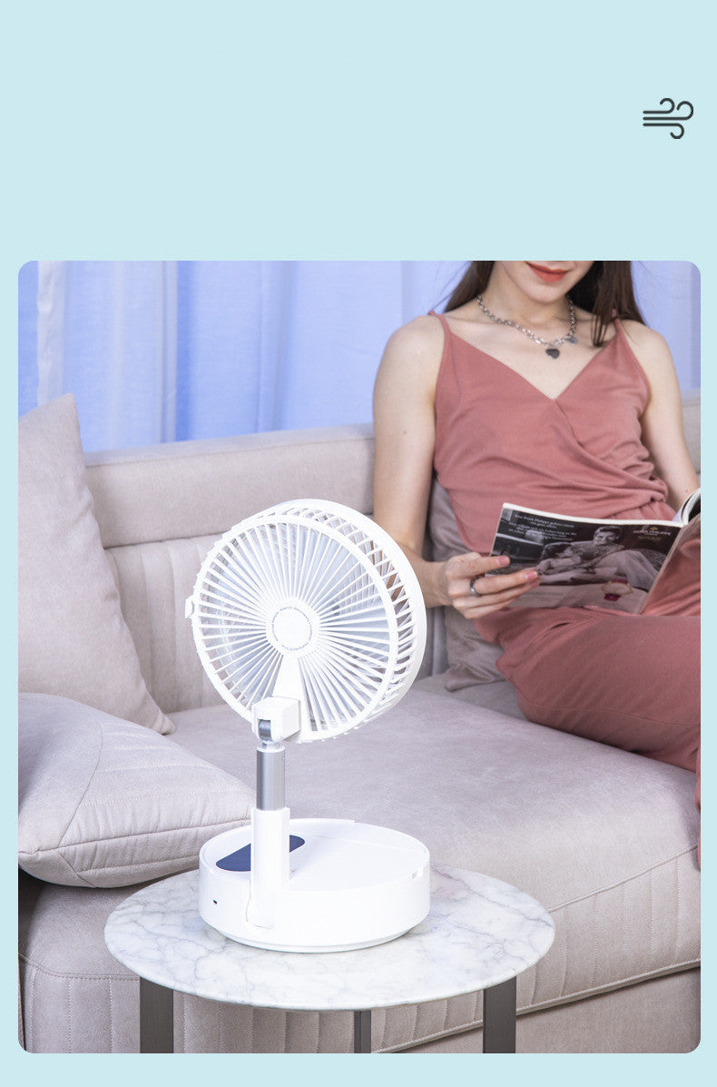 USB Charging Portable Folding Fan with Remote Control and 3-Speed Settings